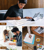 Blank Spiral Notebook Journal 8.5” x 11”, A4 Large Sketch Book for Women Men, 100 GSM Blank Paper Drawing Notebook, Plastic Hardcover Spiral Bound Sketchbook for Sketching Work School Writing, Navy