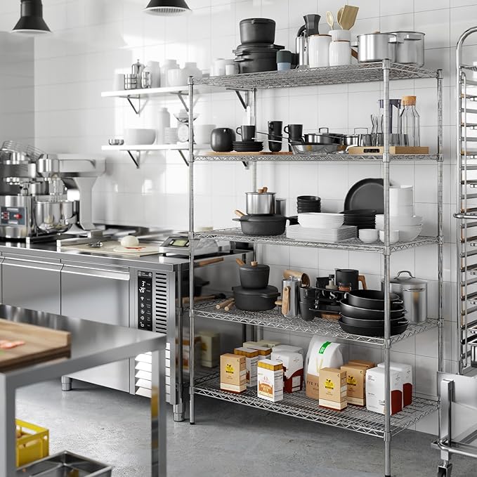 Regal Altair 24" Deep x 48" Wide x 74" Height Wire Shelving Kit | 5-Tier | NSF Commercial Storage Rack Unit