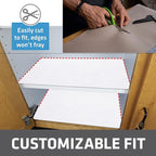 Drymate Premium Luxury Shelf & Drawer Liner, Thick Cushioned Fabric, Non-Adhesive, Absorbent, Waterproof, Slip-Resistant, Liners for Kitchen Cabinets, Cupboards (USA Made)(12”x59”)(24-Pack)(White)