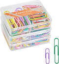 NEEWAY Colorful Paper Clips Assorted Sizes, Small and Large Paperclips, 210 Count, 3 Pack of 70 (Multicolor)