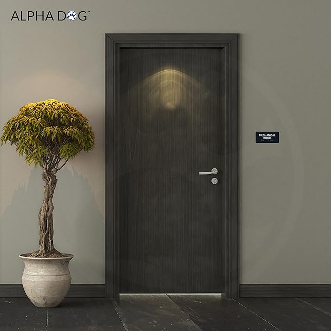 ALPHA DOG ADA SIGNS - Mechanical Room Sign with Braille for Your Business, 4x8 Inch, ADA Compliant, Indoor or Outdoor, Easy Installation, Made in the USA, Black