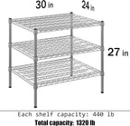 Regal Altair 24" Deep x 30" Wide x 27" Height Wire Shelving Kit | 3-Tier | NSF Commercial Storage Rack Unit