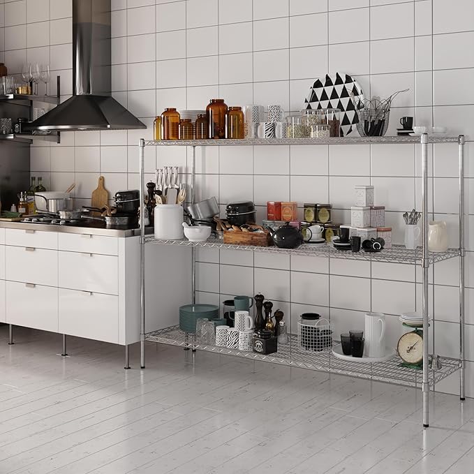 Regal Altair 21" Deep x 72" Wide x 54" Height Wire Shelving Kit | 3-Tier | NSF Commercial Storage Rack Unit