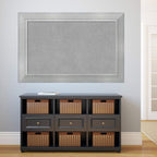 Amanti Art Silver Framed Magnetic Board 31x47 Large Vision Board for use with Magnets, 100% Metal Sheet to Display Items as Office Decor or for Home Organization in mudroom, Kitchen or Kids Room