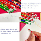Jsehchya 72PCS Wooden cased Christmas Pencils for Kids with Erasers, Wood Pencils for School,Drawing,Gift (72PCS) (Christmas, 72)