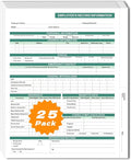 Employee File Folders with Internal Pocket, High Capacity HR Folders for Personnel Records, Durable HR Filing System for Office Organization, 25-Pack (Green)