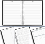 AT-A-GLANCE 2026 Appointment Book Planner, Weekly, 7" x 8-3/4", Medium, Quarter-Hourly, Black (709510526)