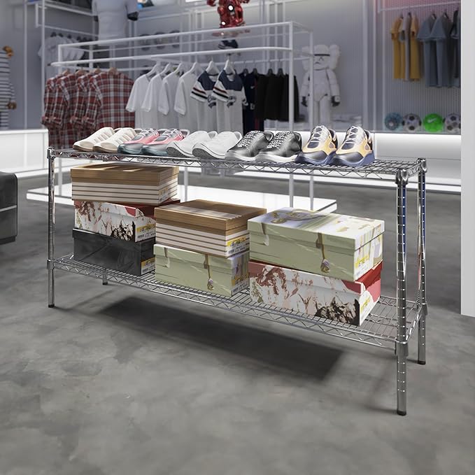 Regal Altair 14" Deep x 60" Wide x 27" Height Wire Shelving Kit | 2-Tier | NSF Commercial Storage Rack Unit