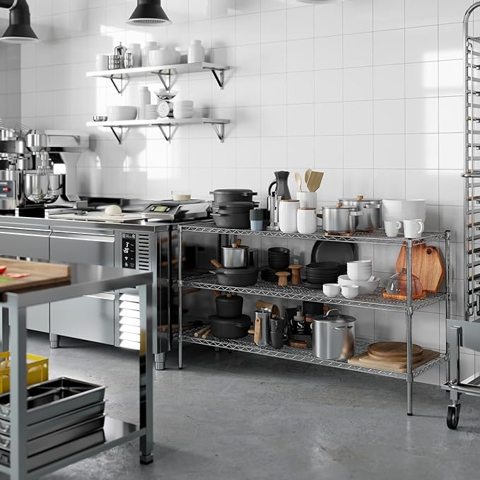 Regal Altair 21" Deep x 60" Wide x 34" Height Wire Shelving Kit | 3-Tier | NSF Commercial Storage Rack Unit
