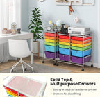 Giantex 12 Drawer Rolling Storage Cart Tools Scrapbook Paper Office School Organizer