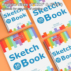 Drawing Pad for Kids, Sketch Pads 50 Sheets, 3-Pack Kids Travel Activities Spiral Bound Drawing Books Bulk 6" x 9 ", Drawing Paper for Kid 9-12
