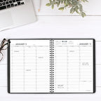 AT-A-GLANCE 2026 Appointment Book Planner, Weekly, 7" x 8-3/4", Medium, Quarter-Hourly, Black (709510526)