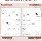 Legend Hourly Schedule Planner PRO Dated Jan 2026-Jan 2027 – Deluxe Weekly & Daily Organizer with Time Slots. Appointment Book Journal for Work & Time Management, A4 Hardcover, Rose Gold