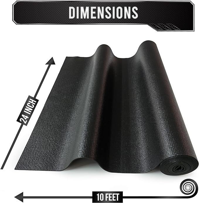 Precision Defined Professional Grade Tool Box Liner, 10 ft x 24", Black | Tool Box Drawer Liner, Shelf Liner Non Slip Mat, Thick Cabinet Shelf Liner, Toolbox Drawer Liner