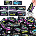 Dunzoom 100 Pcs Inspirational Pencil Erasers Bulk for Kids Fun Motivational Eraser School Supplies Back to School Office Supplies for Classroom Office Teacher Artists (Colorful Chalkboard)