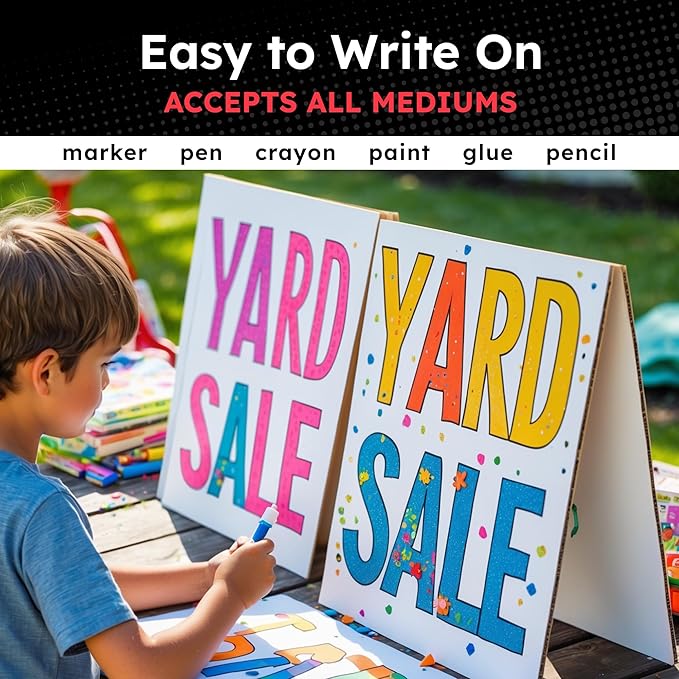Hygloss Medium Poster Board 11x14 - 50 Poster Boards Bulk Pack - 10 Pt. Thickness White Poster Board Paper for Projects, Presentations, Displays, Signs, Crafts - Blank Posterboard Multipack 11" x 14"