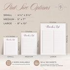 Personalized Notepads with Checkboxes, Personalized To Do Notepad, Personalized Stationery, Custom Checklist Notepad Daily Plan Task List, Daily List Notepad Personalized Memo Pads - To Do List Pad