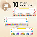 Name Tags for Classroom Cubbies, 30 Colorful Name Plates for Desks, Back to School Self Adhesive Name Tags Sticker for Teachers Elementary - A09