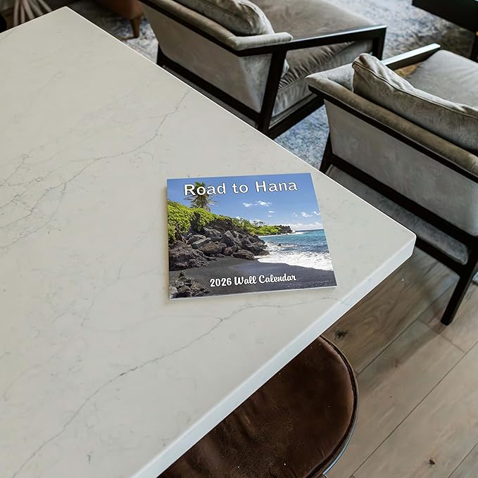 2026 Road to Hana Maui Hawaii Monthly Wall Calendar | Travel Calendar 2025-2026