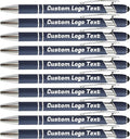 HEYZARDA Personalized Pens with Name Text Logo Custom Ballpoint Pen for Business Office Events with Stylus for Touchscreen 100 Pcs Navy
