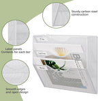EasyPAG 3 Pocket Mesh Wall File Organizer, Hanging Paper Folder Holder with Classify Label, Vertical Wall Mount Mail Organizer for Office Home Classroom, White