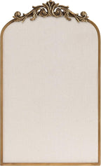 Kate and Laurel Arendahl Arch Pinboard; Gold; 19 x 31; Framed Arched Ornate Vintage Pinboard for Unique Display; Organization; and Decor Options