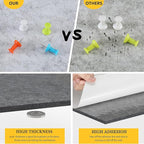 Uoisaiko 12" Large Bulletin Board with 15 Push Pins, Pack of 4 Hexagon Felt Pin Board Notice Boards for Home Office, Felt Wall Tiles for Photos Memos (Black Grey)