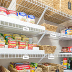 Plastic Wire Shelf Label Holder, Reusable Shelf Tags for Pantry Retail Store, Supermarket UPC Price Card & Ticket Display, Strong & Easy Clip Design Tight Snap Lock Closure. 1-1/4" H X 3" W (50)