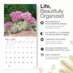 RED EMBER Cactus 2026 Wall Calendar 12 Month | 12" x 24" Open | Thick & Sturdy Paper | Holiday Gift | Nature Calendar 2026
