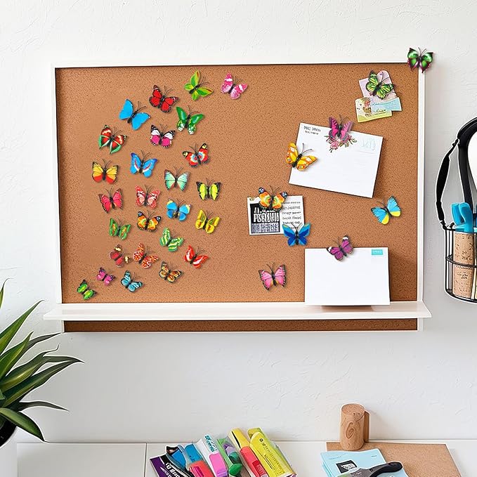 50Packs Decorative Push Pins for Cork Board Butterfly Push Pins for Board Bulletin Cute Thumb Tacks for Wall Green Thumbtacks for Hanging in Cubicle Office Home Decor Decorations