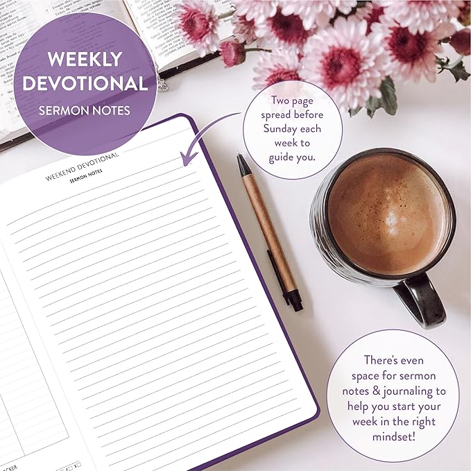 Christian Planner 2026 Daily Planner - Faith Based Monthly and Weekly Planner, Vision Board, and Habit Tracker - 2026 Calendar, Personal Organizer and Devotional Journal (Hardcover, Ultra Violet)