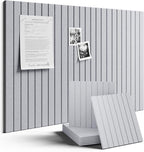 Large Felt Bulletin Board 36"x24" Cork Board Alternative - 6 Pack with 40 Safe Removable Adhesive Tabs, Cork Boards for Walls Felt Board for Home Office Classroom Pin Board-Soft Gray