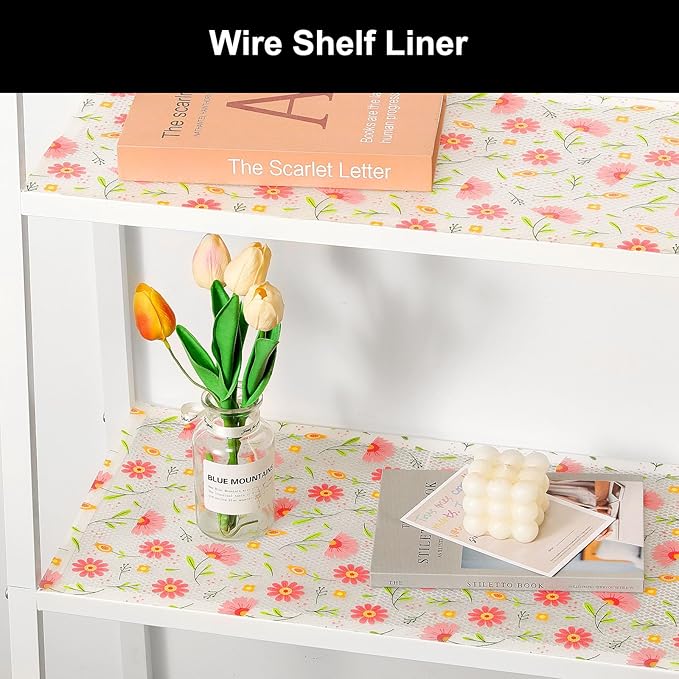Cooyes Shelf Liner – Premium Non-Adhesive Cabinet & Drawer Liner for Kitchen – Waterproof Shelf Paper with Modern Pattern – Durable EVA Cabinet Mat – Easy to Cut （12" W x 240" L）