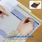 Harfesto Job Work Order Forms, Large Size Contractor Invoice Book 8-1/2" x 11-7/16", Invoice Receipt Book for Small Business, 2-Part Carbonless Forms, 200 Sets (4 Books)