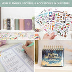 bloom daily planners HARDCOVER 2026 Planner (January to December) - A5 Task Goal Organizer - Monthly & Weekly Inspirational Agenda Book - 5.5" x 8.25" - Eucalyptus, White