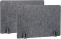 PATIKIL Desk Divider, 2 Set 24 x 16 Inch Acoustic Freestanding Desk Divider Desk Privacy Panel with 8 Pcs Support Feet for Library Office Workstation, Dark Grey
