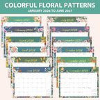 2026 Wall Calendar, Monthly Wall Calendars, Jan 2026 - Jun 2027, Desk Planner (8.5" x 11"), Hanging for Home, School, Office Supplies