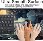 Full Moon Mousepad Cute Desk Mat Stormy Seas XXL Large Extended Gaming Mouse Pad Mat, Office Computer Mat Laptop Keyboard and Mouse Mat, Non-Slip Desk Pad with Stitched Edges, 31.5''x15.7''