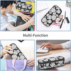 HKHEHOP Volleyball Ball Pattern Pencil Case Big Capacity Storage Pencil Pouch Stationery Bags With Zipper Portable Pen Holder Box Organizer For Boys Girls Teens Student College School Office Supplies