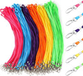 Patelai 120 Pcs Lanyards for ID Badges Neck Lanyard Bulk with Clip and Swivel Hooks Lanyard Keychain for Keys Name Tags (Multicolored)