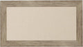 DesignOvation Beatrice Framed Linen Fabric Pinboard, 13x23, Rustic Brown