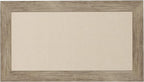 DesignOvation Beatrice Framed Linen Fabric Pinboard, 13x23, Rustic Brown