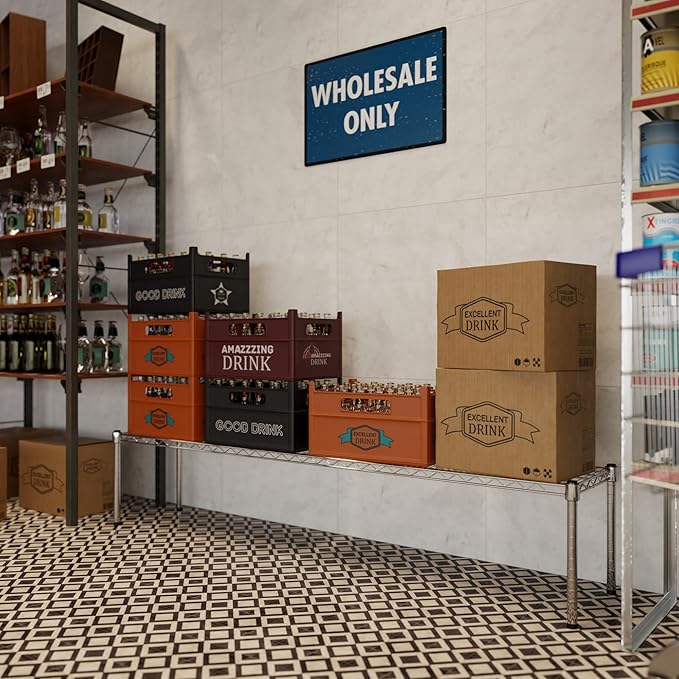 Regal Altair 14" Deep x 72" Wide x 14" Height Wire Shelving Kit | 1-Tier | NSF Commercial Storage Rack Unit