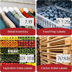 Perco Pro 1 Line Date Label Gun Kit, Includes 8 Digits Date Gun Labeler, 10,000 Plain White Labels, and Preloaded Inker