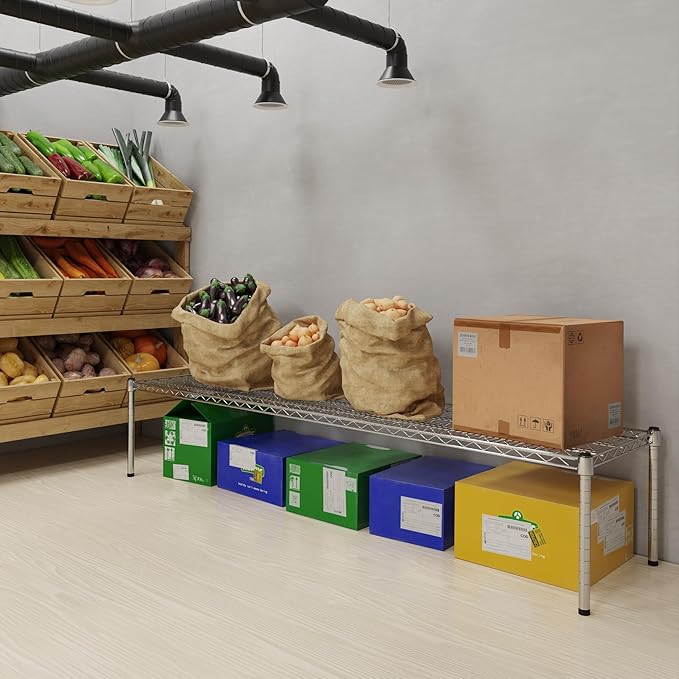 Regal Altair 18''W x 72''L x 14''H Chrome Plated Wire Dunnage Rack | Off The Floor Storage