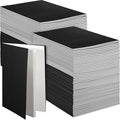 Mimorou 100 Pcs Journals Notebooks Bulk - Kraft Softcover A5 Small Notebooks 5.5 Inch x 8.3 Inch Notepads with 60 Page 30 Sheet for Writing Sketch Travel Office Supplies(Black,Unlined)