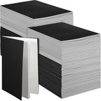 Mimorou 100 Pcs Journals Notebooks Bulk - Kraft Softcover A5 Small Notebooks 5.5 Inch x 8.3 Inch Notepads with 60 Page 30 Sheet for Writing Sketch Travel Office Supplies(Black,Unlined)