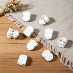 25 Pcs Cubicle Clips for Fabric Walls, Plastic Cubicle Hooks for Workspace Organization, Hanging Photos, Notes, Memos and Documents (White)