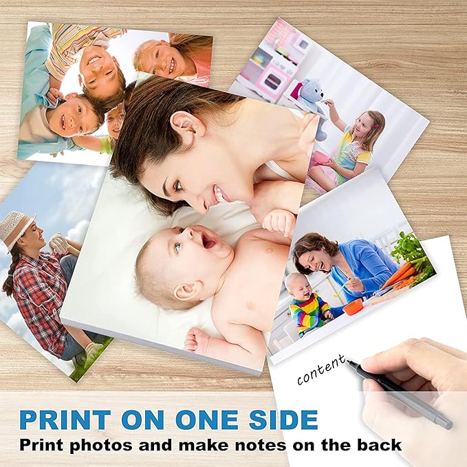 ESHANG Glossy Inkjet Photo Paper 100 Sheets 8.5x11 Inches 48lb Professional Photographic Paper 8.5 mil Compatible with Dye Ink Printer 180GSM