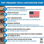 Doctor Stuff - File Folder Labels, Terminal Digit Filing, Consecutive Double Digit Numbers 00-09, Compatible with SMEAD DDS - SMDM Series Chart Stickers, Yellow, 1" x 1-1/2", 500/Roll